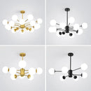 Axya Glass Ball Pendant Light - Modern Nordic Chandelier for Living Room & Restaurant