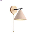 Axyaa Iron Yellow Travertine LED Wall Sconce Bedside Lamp