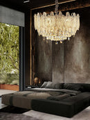 Axyaa Crystal Ceiling Chandelier Light for Dining Bedroom Hotel Living Room