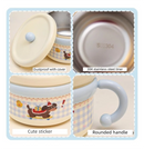 Axyaa Kawaii Ramen Bowl Set Stainless Steel Spoon Chopsticks Lid