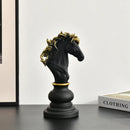 Axya Resin Chess Horse King Queen Statue - Home Decor Ornament