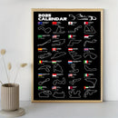 Axyaa F1 Track Canvas Poster: Abstract Sports Map Print for Modern Living Room