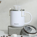Axyaa Stainless Steel Double-Layer Water Cup with Lid for Home & Office