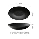 Axyaa Stone Pattern Ceramic Oval Salad Plate Fish Plate Soup Pasta Dish Tableware
