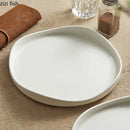 Axyaa Irregular Ceramic Dinner Plate Set