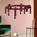 Axyaa Modern Minimalist Wine Red Bar Counter Pendant Light