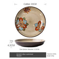 Axyaa Hand-Painted Ceramic Salad Plate Deep Dish - Chinese Style Creative Tableware