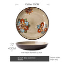 Axyaa Hand-Painted Ceramic Salad Plate Deep Dish - Chinese Style Creative Tableware