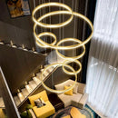 Axyaa Modern Luxury Chandelier for Living Room in High-end Loft Villa