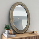 Axyaa Silver Glass Baroque Mirror for Modern Home Decor