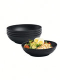 Axyaa Black Plastic Large Bowl - Reusable Salad/Cereal Bowl, Microwave & Dishwasher Safe