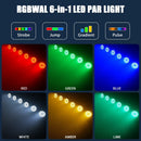 Axyaa 18x10W RGBWAL LED Par Lights for DJ Disco Party, Concerts, and Events