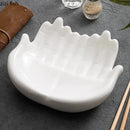 Axyaa Buddha Hand Ceramic Plate Double Layer Dessert Snack Dish Molecular Cuisine Tableware