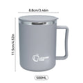 Axyaa Double-layer Insulated Coffee Mug Handle Student 304 Stainless Steel Cup