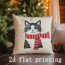 Axyaa Cat Pattern Pillow Covers for Sofa, Bedroom & Car - Rectangular Cushion Cover