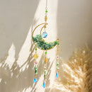 Axyaa Crystal Moon Star Suncatcher Wall Hanging Rainbow Maker for Spring Outdoor Decor