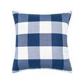 Axyaa Checkered Stripe Pillowcase Blue Series 45x45cm Home Office Decor