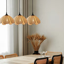 Axyaa Rattan Wicker Petal LED Pendant Light - Japanese Style Hanglamp