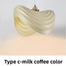 Axyaa Modern White Resin Pendant Light Chandelier for Kitchen Counter