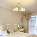 Axyaa Pumpkin Glass Chandelier for Home Decor in Living Room, Bedroom, Dining Room