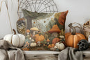 Axyaa Halloween Cats & Ghosts Pillow Cover for Fun Pattern Cushion