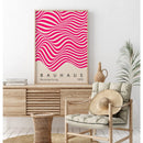 Axyaa Bauhaus Canvas Poster: Vintage Pink & Beige Mid Century Minimalist Wall Art