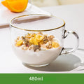 Axyaa Amber Glass Coffee Tea Mug 480ml Handle Drinkware