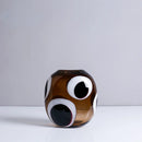 Axyaa Ellipsoid Glass Vase with Spot Pattern for Home Decor