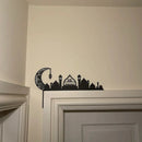 Axyaa Hollow Moon Church Door Frame with Happy Ramadan, Eid Mubarak Hanging Ornaments