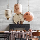 Axyaa Retro Fabric Lantern Pendant Lights for Home and Hospitality