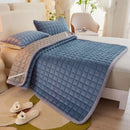 Axyaa Velvet Mattress Topper Blue Mattress - Quilted Thickened Skin-friendly Bed Linen