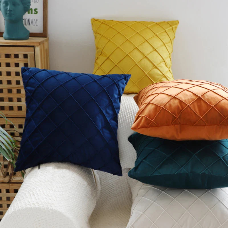 Axyaa Velvet Pillowcase 50x50 Decorative Cushion Cover Sofa Throw Pillow Cover