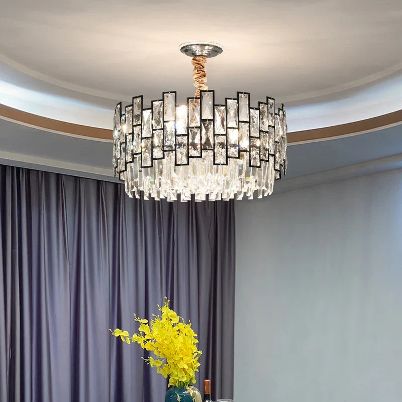 Axyaa Crystal Chandelier for Light Luxury Home Decor in Living Room, Bedroom, Kitchen