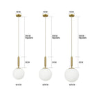 Axyaa Glass Ball LED Pendant Light - Modern Chandelier for Bedroom, Dining Room, Kitchen