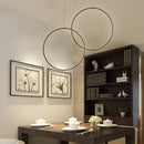 Modern LED Ring Pendant Light by Axyaa: Indoor Minimalist Lamp for Living Room Lighting