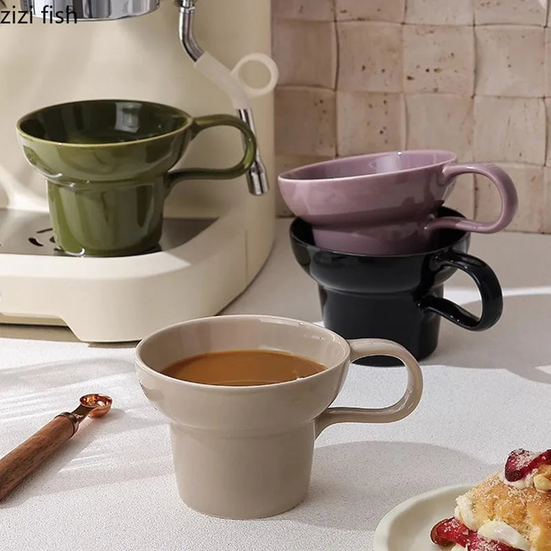 Axya Ceramic Handle Mug Set for Couples