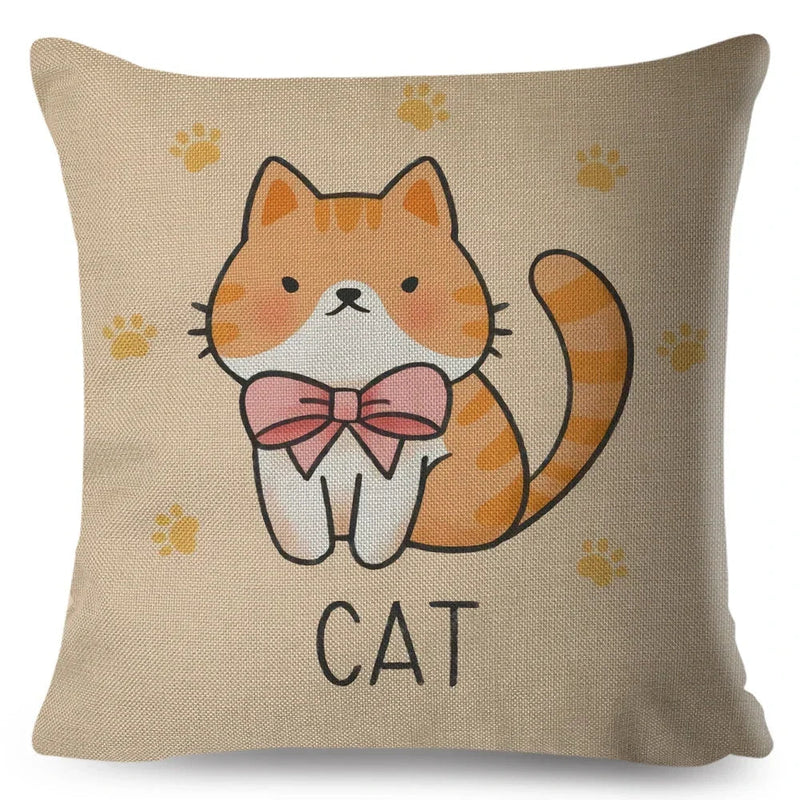 Axyaa Cartoon Cat Cushion Cover 45x45cm