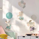 Axyaa Balloon Bear Bunny Cartoon Animals Wall Stickers for Kids Rooms.