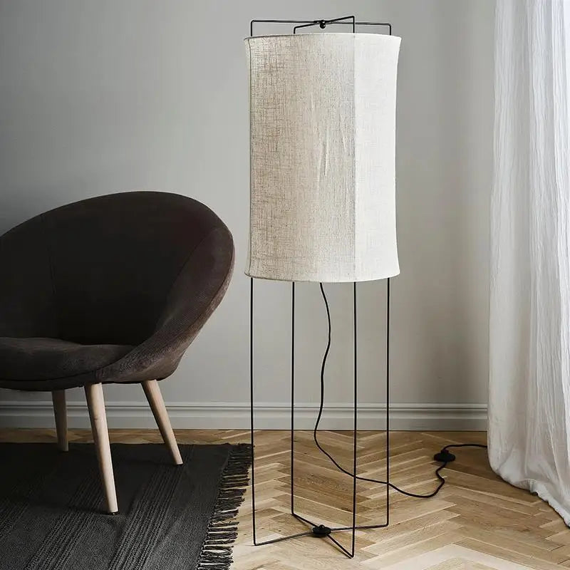 Axyaa Wabi Sabi Fabric Floor Lamp for Designer Living Room Corners