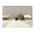 Winter Trees Canvas Print Nordic Wall Art Vintage Landscape Poster by Axyaa.