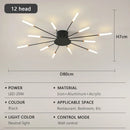 Axyaa Fireworks LED Ceiling Light: Luxury Chandelier for Home, Restaurant, Hotel Lobby