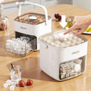 Axyaa Ice Mold Maker with Easy-press Lid, Large Capacity Storage Container