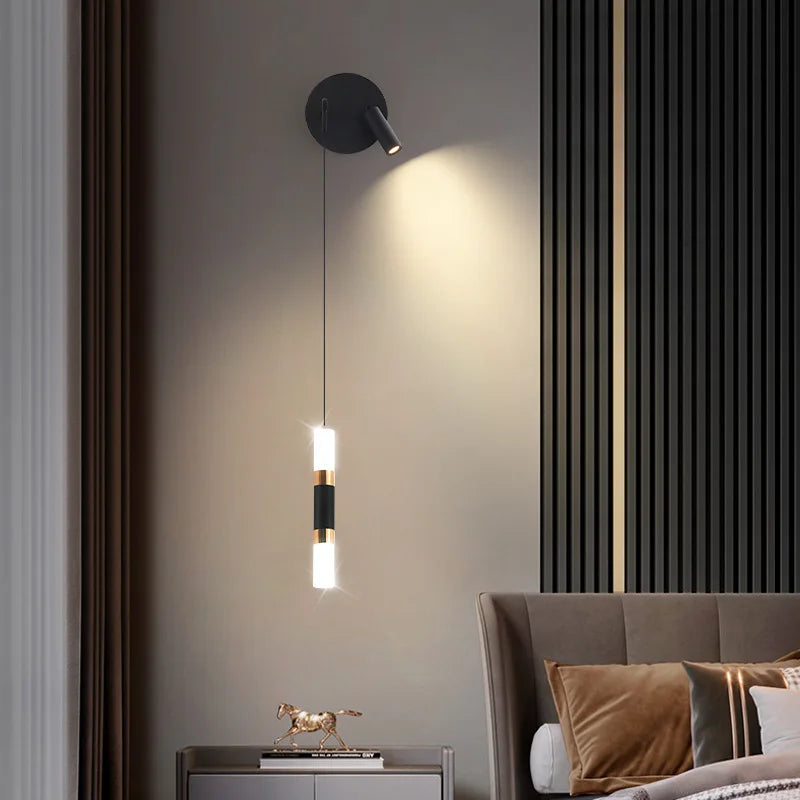 Axya LED Bedside Wall Lamp with Spotlights for Bedroom and Living Room