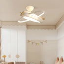 Axyaa Blue Airplane LED Ceiling Light for Kids Room