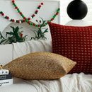Axyaa Gold Wool Knitted Christmas Cushion Cover for Home Decoration