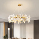 Axyaa Luxury Lotus Leaf Chandelier: Elegant Lighting for Home, Hotel, and Dining Area