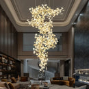 Axyaa Ceramic Ginkgo Shape Chandelier Light Fixture