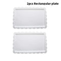 Axyaa Dessert Plates Set - Reusable PP Material for Hotel, Restaurant, Party