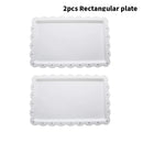 Axyaa Dessert Plates Set - Reusable PP Material for Hotel, Restaurant, Party