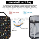 Axyaa Insulated Forest Mushrooms Lunch Bag: Portable Thermal Meal Tote for Travel & Picnic.